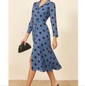 REFORMATION Arcadia Polka Dot Dress